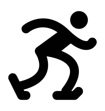  Buz pateni vektör simgesi