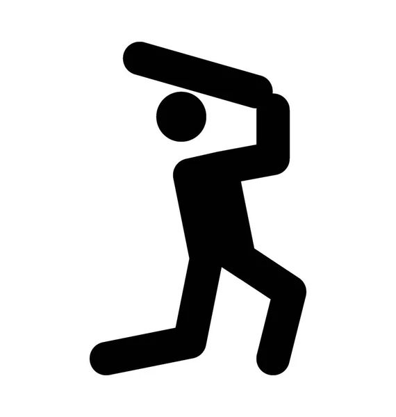 Batsman Vector Icon — Stock Vector