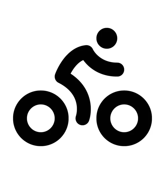 Cyklist vektor symbol — Stock vektor