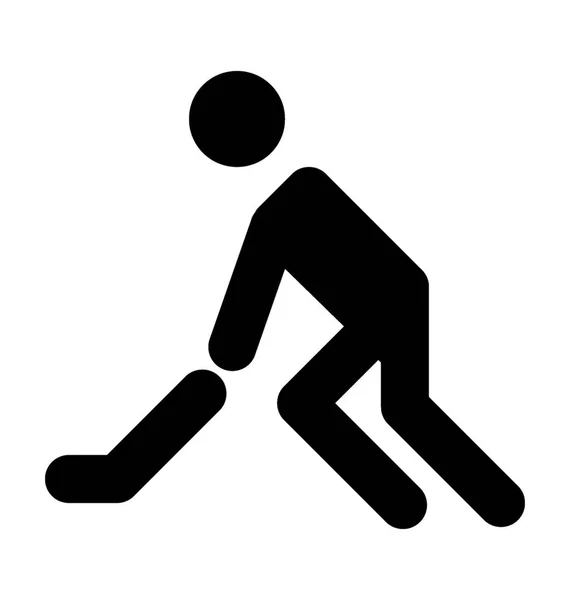 Icône vectorielle du joueur de hockey — Image vectorielle