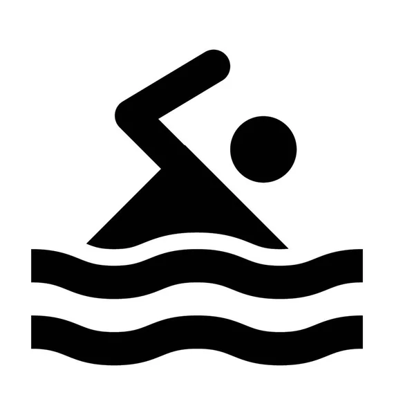 Icône vectorielle de natation — Image vectorielle