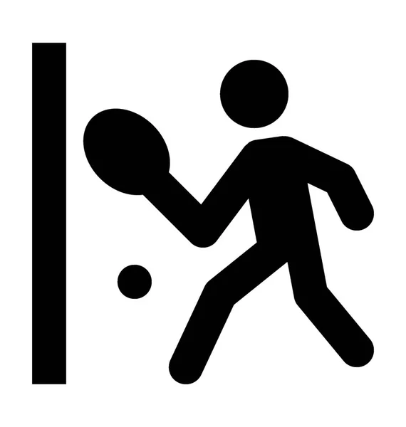 Badminton player icône vectorielle — Image vectorielle