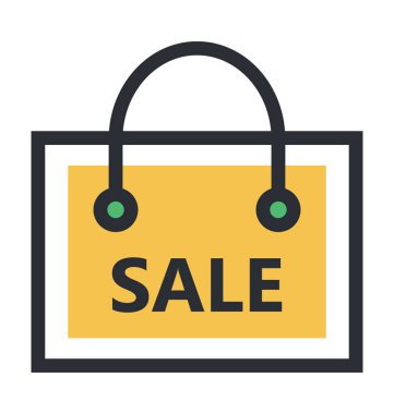 Satılık etiketi vektör simge moda ve güzellik renkli vektör simgesi.