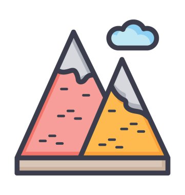 Çam ağaçları vektör simge doğa, park, bitki, ağaç satırı vektör simgesi.