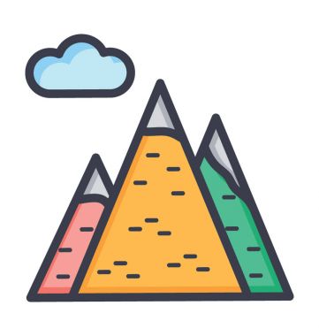 Çam ağaçları vektör simge doğa, park, bitki, ağaç satırı vektör simgesi.