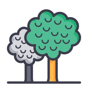 Yonca vektör simge doğa, park, bitki, ağaç satırı vektör simgesi.