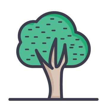 Kamp çadır vektör simge doğa, park, bitki, ağaç satırı vektör simgesi.