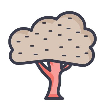 Alev vektör simge doğa, yangın park, bitki, ağaç renkli vektör simgesi.