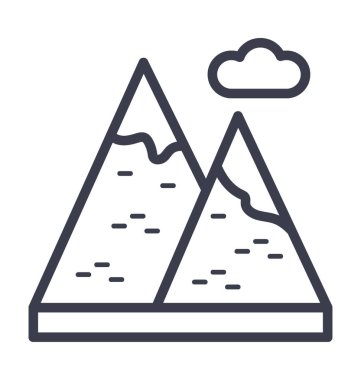 Çam ağaçları vektör simge doğa, park, bitki, ağaç hattını vektör simgesi.