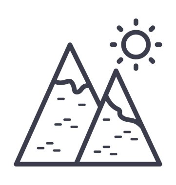 Çam ağaçları vektör simge doğa, park, bitki, ağaç hattını vektör simgesi.