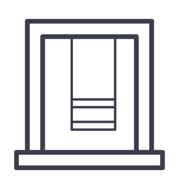 Salıncak vektör simge doğa, park, bitki, ağaç hattını vektör simgesi.