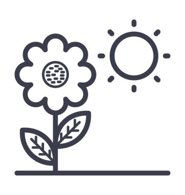 Klorofil vektör simge doğa, park, bitki, ağaç hattını vektör simgesi.