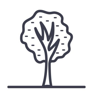 Tahterevalli vektör simge doğa, park, bitki, ağaç hattını vektör simgesi.