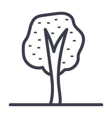 Tahterevalli vektör simge doğa, park, bitki, ağaç hattını vektör simgesi.