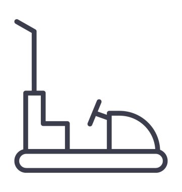  Çarpışan araba vektör simge doğa, park, bitki, ağaç hattını vektör simgesi.