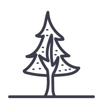 Çam ağacı vektör simge doğa, park, bitki, ağaç hattını vektör simgesi.