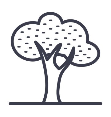  Kamp çadır vektör simge doğa, park, bitki, ağaç hattını vektör simgesi.