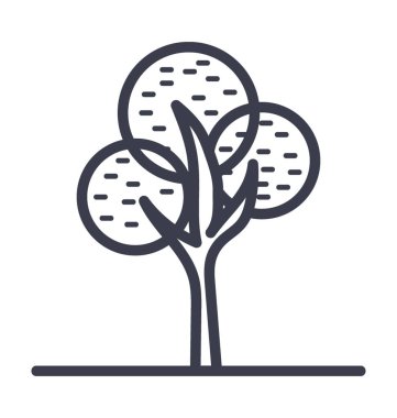  Kamp çadır vektör simge doğa, park, bitki, ağaç hattını vektör simgesi.