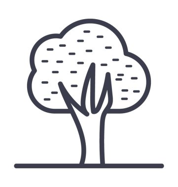  Kamp çadır vektör simge doğa, park, bitki, ağaç hattını vektör simgesi.