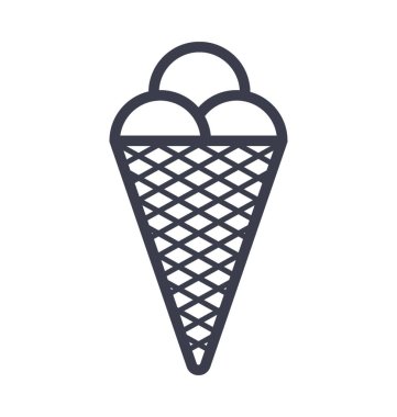 Buz koni vektör simge doğa, park, bitki, ağaç hattını vektör simgesi.