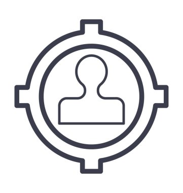 Hedef vektör simge doğa, park, bitki, ağaç hattını vektör simgesi.