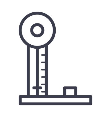 Tartım ölçek vektör simge doğa, park, bitki, ağaç hattını vektör simgesi.