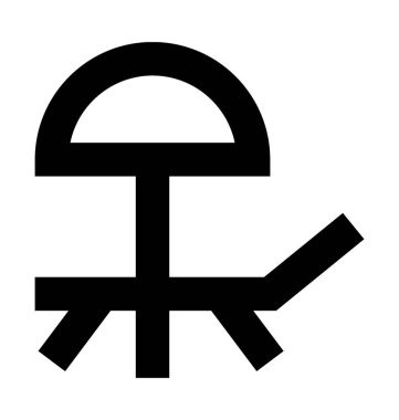 Vektör simge güzellik ve Spa satırı vektör simgesi güneşlenmek.