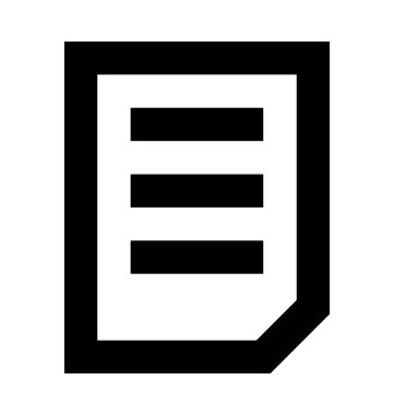 Belge vektör simge iş ve office satırı vektör simgesi.