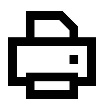 Yazıcı vektör simge iş ve office satırı vektör simgesi.