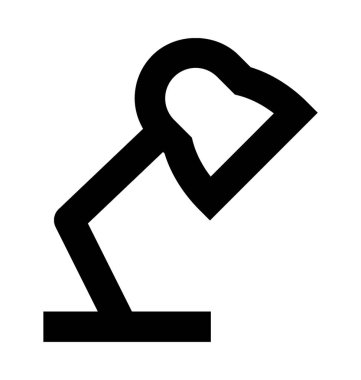 Masa lambası vektör simge iş ve office satırı vektör simgesi.