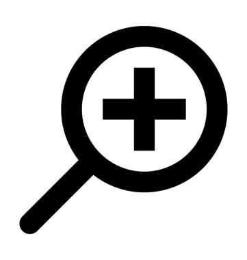  Zoom In vektör simge iş ve office satırı vektör simgesi.