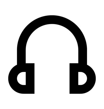 Kulaklık vektör simge iş ve office satırı vektör simgesi.