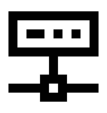 Sunucu vektör simge iş ve office satırı vektör simgesi.