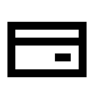 Kredi kartı vektör simge iş ve office satırı vektör simgesi.