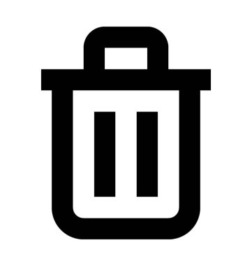  Çöp Kovası vektör simge iş ve office satırı vektör simgesi.