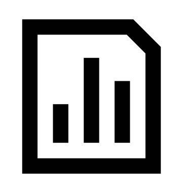 Grafik rapor vektör simge iş ve office çizgi vektör simgesi.