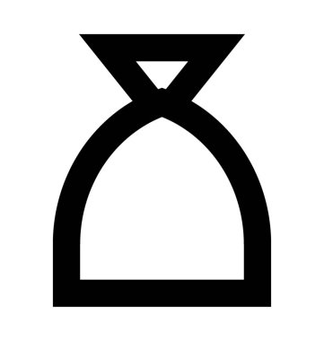 Santa çuval vektör simge Noel ve Paskalya satırı vektör simgesi.