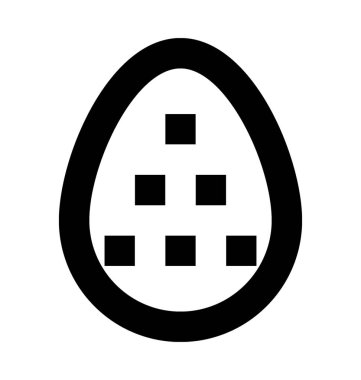  Paskalya yumurtası vektör simge Noel ve Paskalya satırı vektör simgesi.