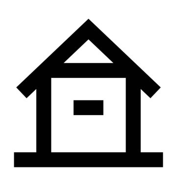   House vektör simge Noel ve Paskalya satırı vektör simgesi.