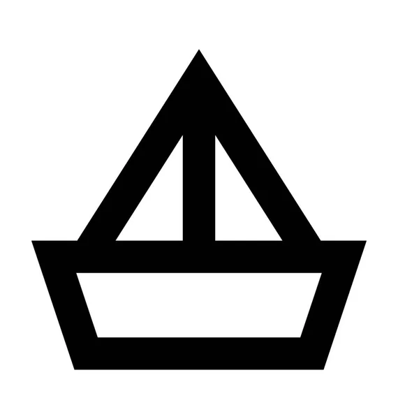 Yacht Vektor Symbol Weihnachten Und Ostern Linie Vektor Symbol — Stockvektor