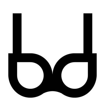 Sutyen vektör simge kıyafetleri satırı vektör simgesi.