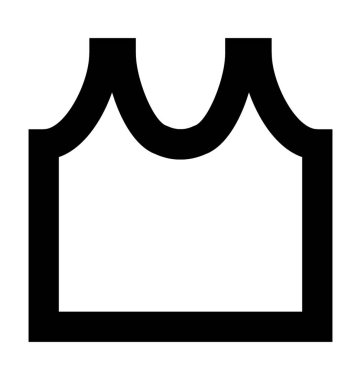 Yelek vektör simge kıyafetleri satırı vektör simgesi.