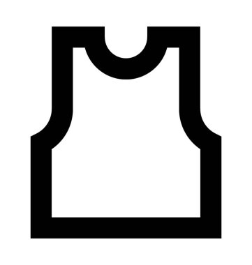 Yelek vektör simge kıyafetleri satırı vektör simgesi.