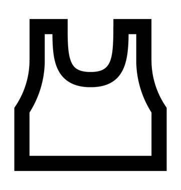 Yelek çizgi vektör simgesi                                                                                                                                                       