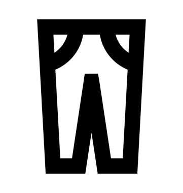 pantolon çizgisi vektör simgesi                                                                                                                                                      