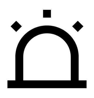 Siren çizgi vektör simgesi