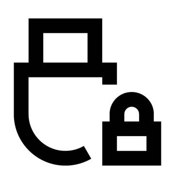 Vektör simgesi kilitli USB