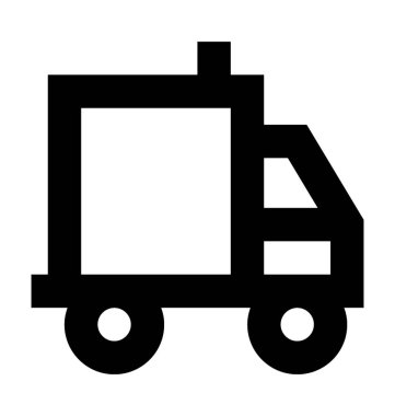 servis van vektör simgesi