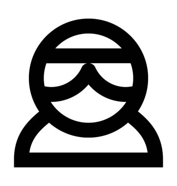 Casus çizgi vektör simgesi