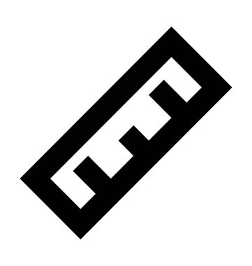 cetvel satır vektör simgesi